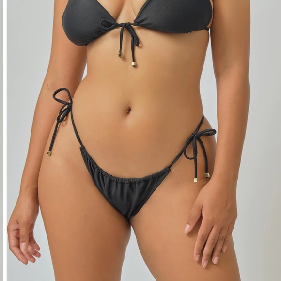 NWOT black bikini bottoms - Picture 1 of 8